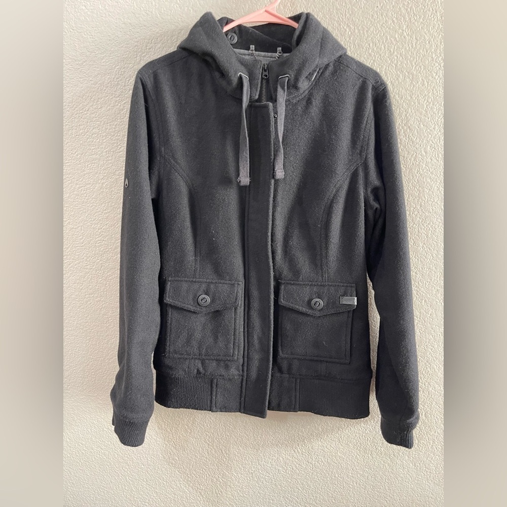 Nixon black hooded jacket